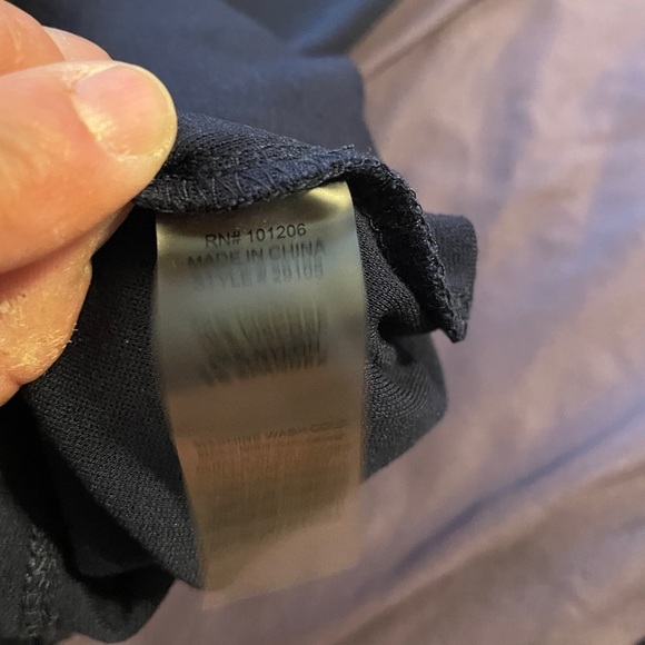 Soft Surroundings Navy Pull On Crop Pants Sz Large - Picture 6 of 7